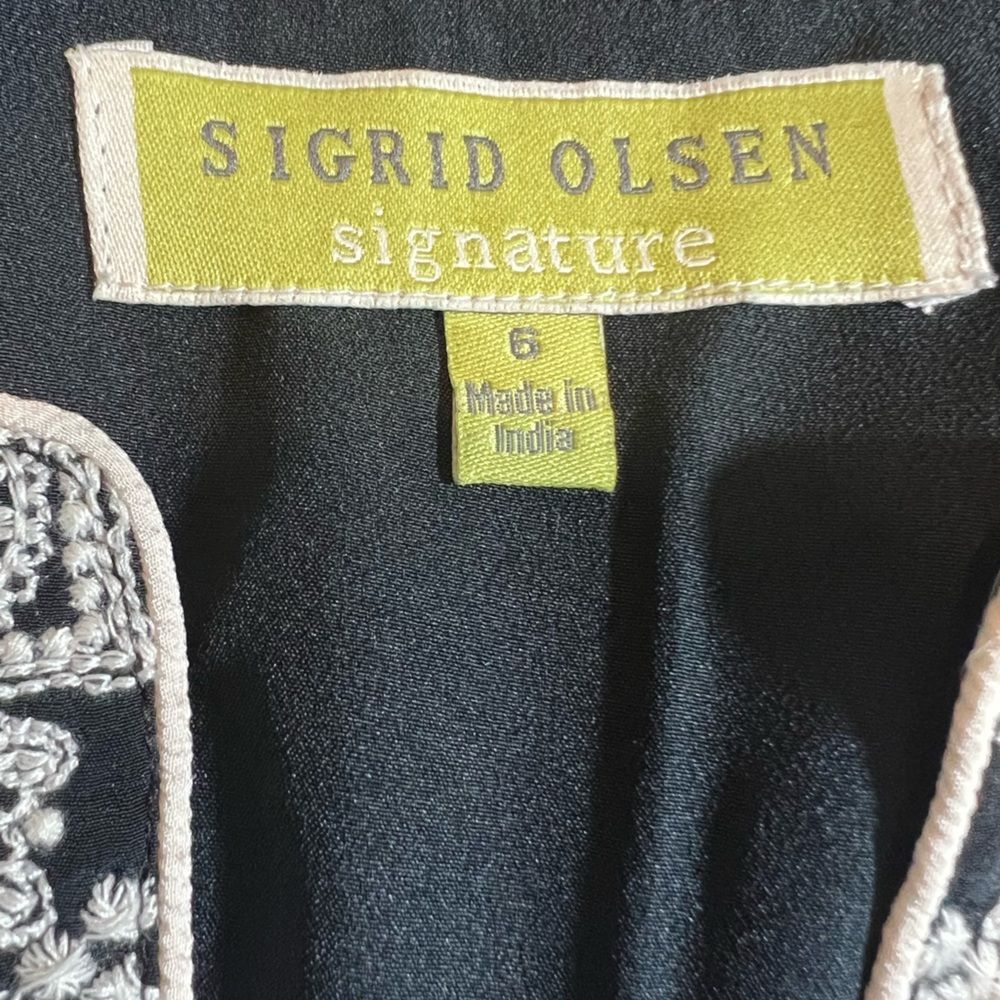 Sigrid Olsen Signature Short Sleeve Embroidered S… - image 3